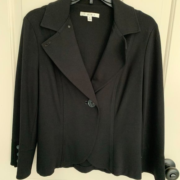 Cabi Blazer One Button Jacket Stretch Jersey Knit - Size M - Picture 5 of 8